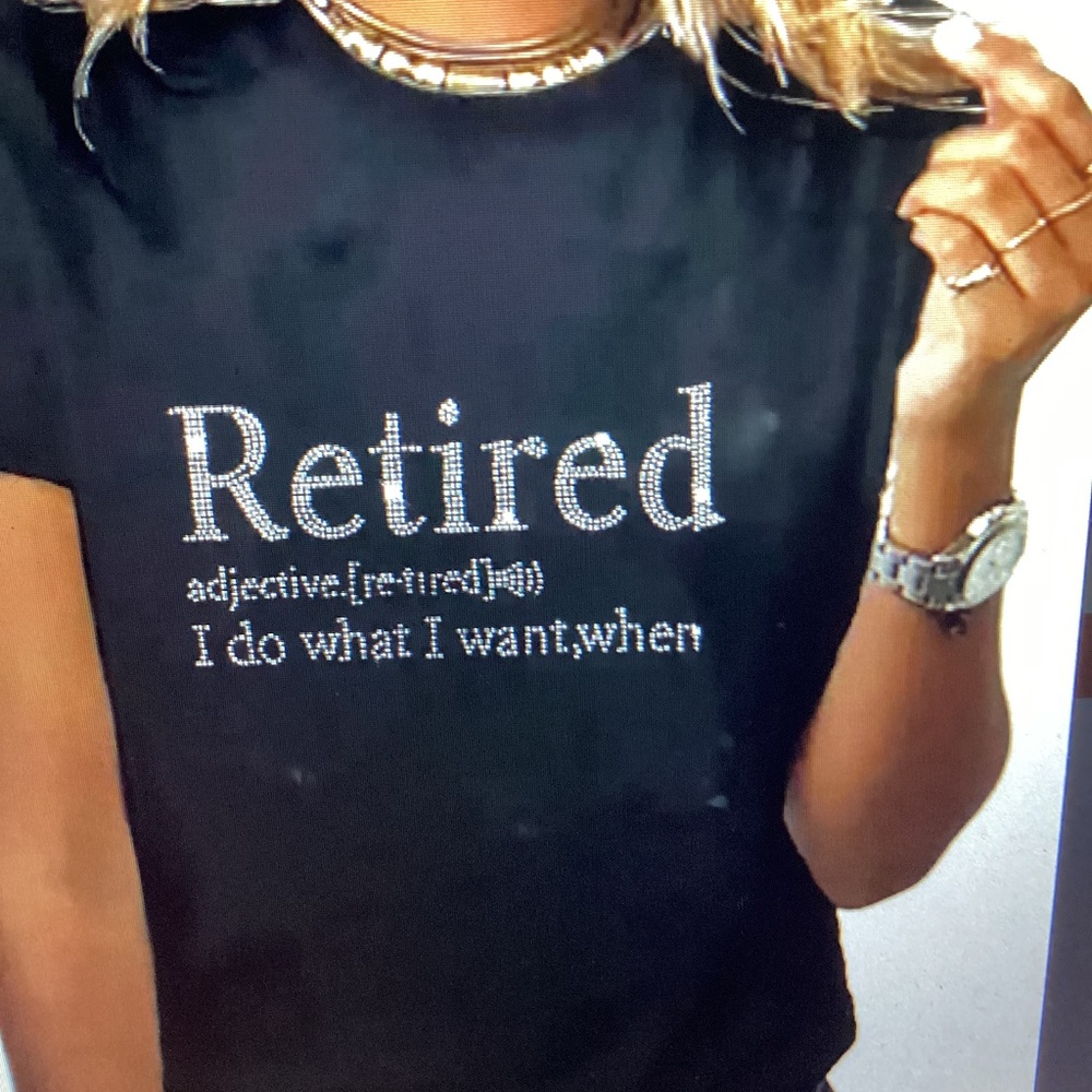 RHINESTONE TEXT  T- SHIRT